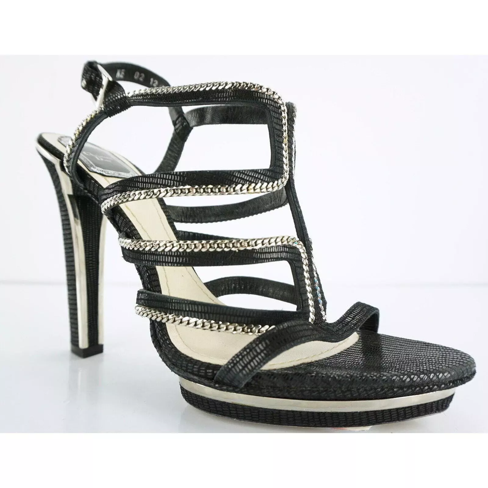 Sandales Christian Dior Tejus chaîne cheville lanières talons cage pointure 39,5 neuves