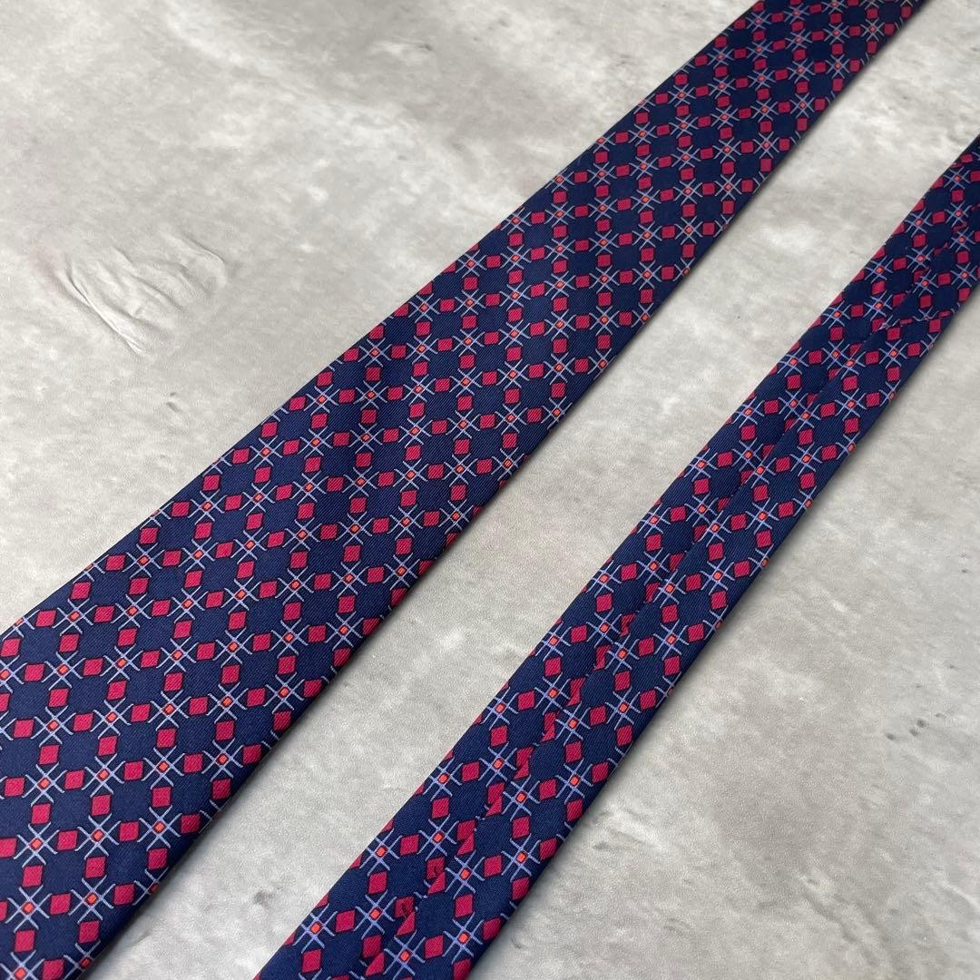 Excellent condition HERMES square dot pattern che… - image 4