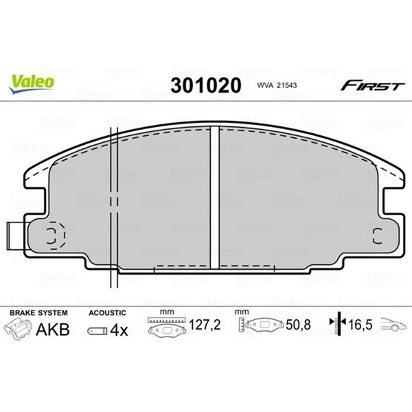 Valeo BremsbelÄGe Satz Vorne Passend FüR Isuzu Campo D-MAX Trooper Opel Campo FR-image