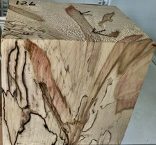 K D Spalted Flaming Red Box Elder Bowl Blank PenBlanks Duck Calls 4”x5”x5” 126