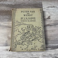 Vintage Peter Pan and Wendy J.M. Barrie Illustrated Blampied 1940 Scribner Vintage Peter Pan and Wendy J.M. Barrie Illustrated Blampied 1940 Scribner