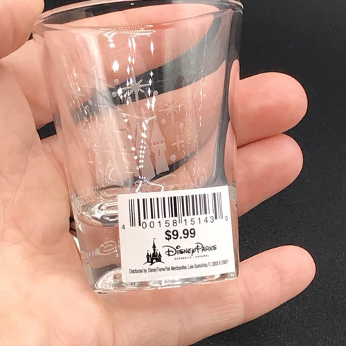 Walt Disney World Parks Shot Glass Etched Cinderella Castle NWT - Picture 3 of 7