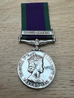 Elizabeth II South Arabia Campaign Medal To:RM 10843 M.J.Kelly Royal Marines