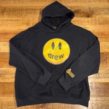 Drew House Justin Bieber Navy Heavyweight Hoodie Size XX-Large Oversized Graphic