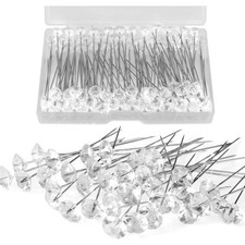 Diamond Floral Pins for Bouquets Corsage Boutonniere Craft Sewing Supplies 2.1