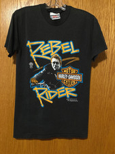 Vintage 80's Harley-Davidson Rebel Rider James Dean T Shirt Size M