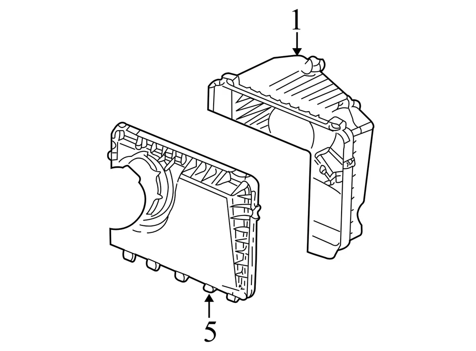 Carcaça de filtro de ar Chevrolet Impala 2000-2005 3,8L usada 12566157 fabricante de equipamento original - Imagem 2 de 4