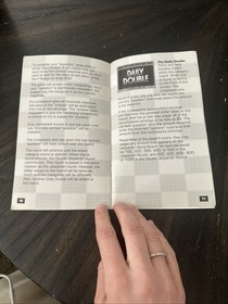 Sega CD Manual Only Jeopardy W/Reg Card