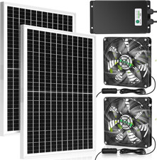 5.5 Solar Rechargeable 2 Fan Kit For Outside Intake Or Exhaust Air 5.5 Solar Rechargeable 2 Fan Kit For Outside Intake Or Exhaust Air