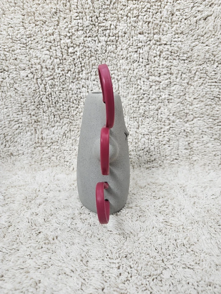 Aleta superior Futurología Acuario Acuático Decoración Cerámica Cara con Goma Pelo Rosa Foto 4 de 4