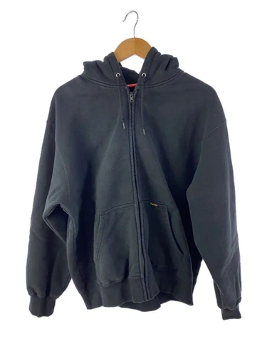 Supreme Felpa con Cappuccio Zip 24FW WORK UP FELPATA M COTONE Nera Usata
