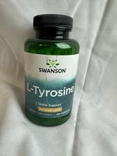 Swanson L-Tyrosine for Mental Function & Stress Management, 500mg, 100 Caps