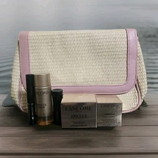 Lancome Absolue Soft Cream 6pc Gift Set &Bag,Eye Cream, Essence in Lotion, Lips