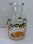 Vintage 1987 Anchor Hocking Glass Orange Juice Carafe Pitcher Jar Jug No Lid USA