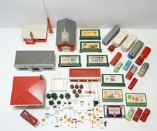 Plasticville O Scale Props & Buildings (Fire Dept, Post Office, TV Station)