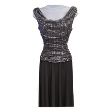 r & m richards evening dresses petite Petite Long Black Formal Dress: R&M Richards 3253P Black/Nude / 4P main image 1