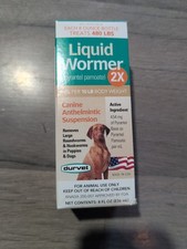 "Durvet Pyrantel Pamoate Liquid Wormer for Dogs Treats Roundworms Hookworms N4