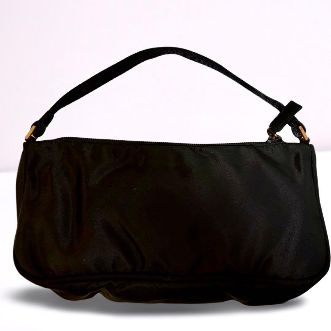 Excellent Condition PRADA Accessory Pouch Mini Bag Triangle Logo Black thumbnail 4