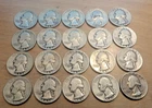 Lot of 20 -- 1943 Washington Silver Quarters -- 90% Silver -- Circulated