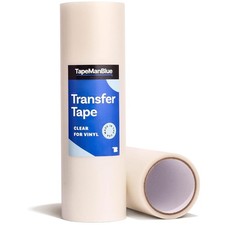 12" X 50' Roll of Clear Transfer Tape for Vinyl, Made in America, Premium-Grade