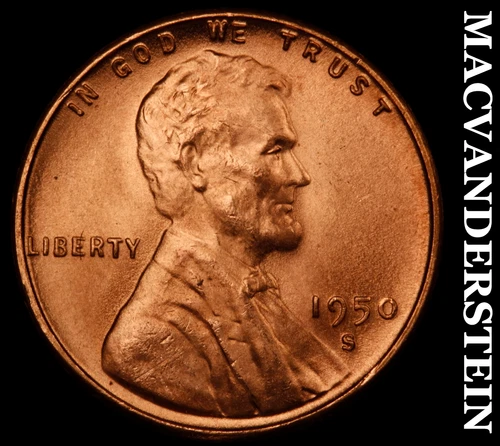 1950-S Lincoln Wheat Cent-Choice Gem BU Lustrous No Reserve #i2758