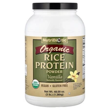 Organic Rice Protein Powder, Vanilla, 3 lb (1.36 kg)
