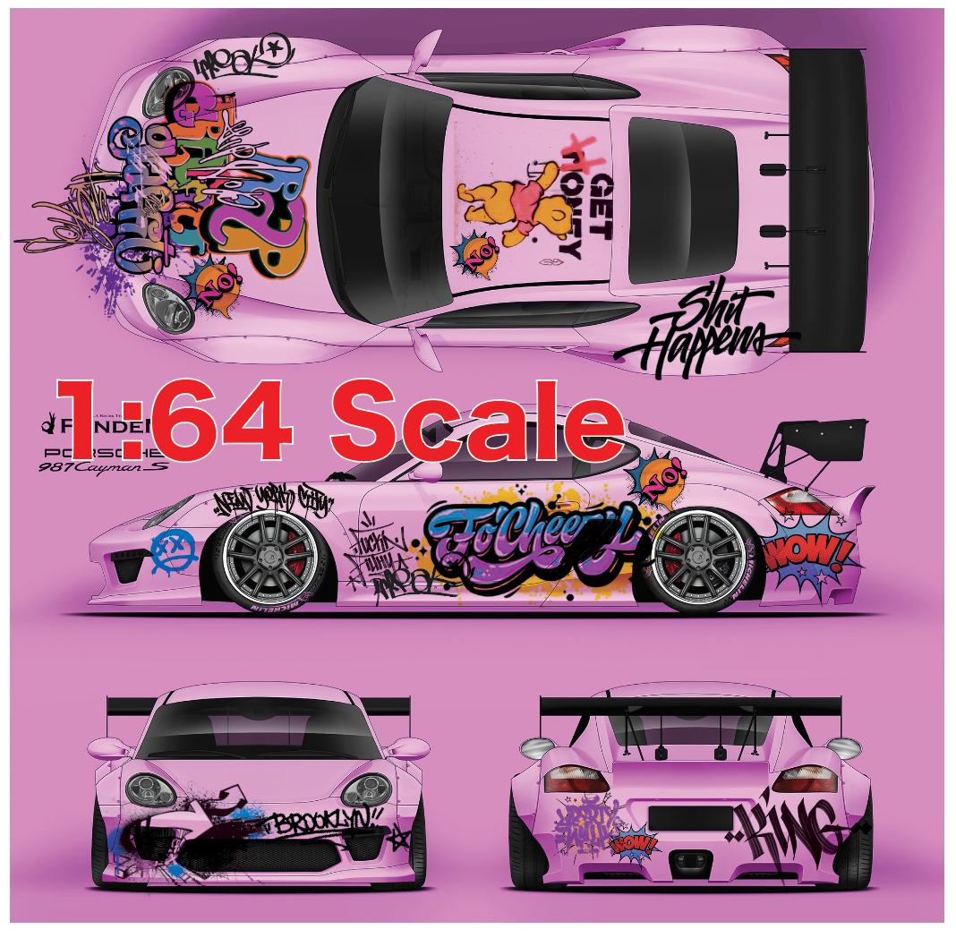 1x Graffiti Clear Water slide Decals All Scale Diecast Custom You