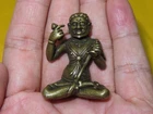Tibetan Buddhist Bronze Mahasiddha Virupa Miniature Statue (y3)