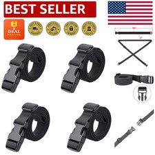 Durable 78" Adjustable Luggage Packing Straps - Secure Buckle Closure 4-Pcs 