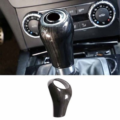 For Benz GLK 2013-15 Car Central Console Gear Shift Knob Cover Black Wood Grain