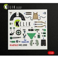 Kelik K48163 - 1:48 MC.200 - Interior 3D Decals For Italeri Kit - Neu