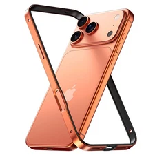For iPhone 17 Pro Max Air 16 15 14 13 12 Metal No Back Shockproof Bumper Case
