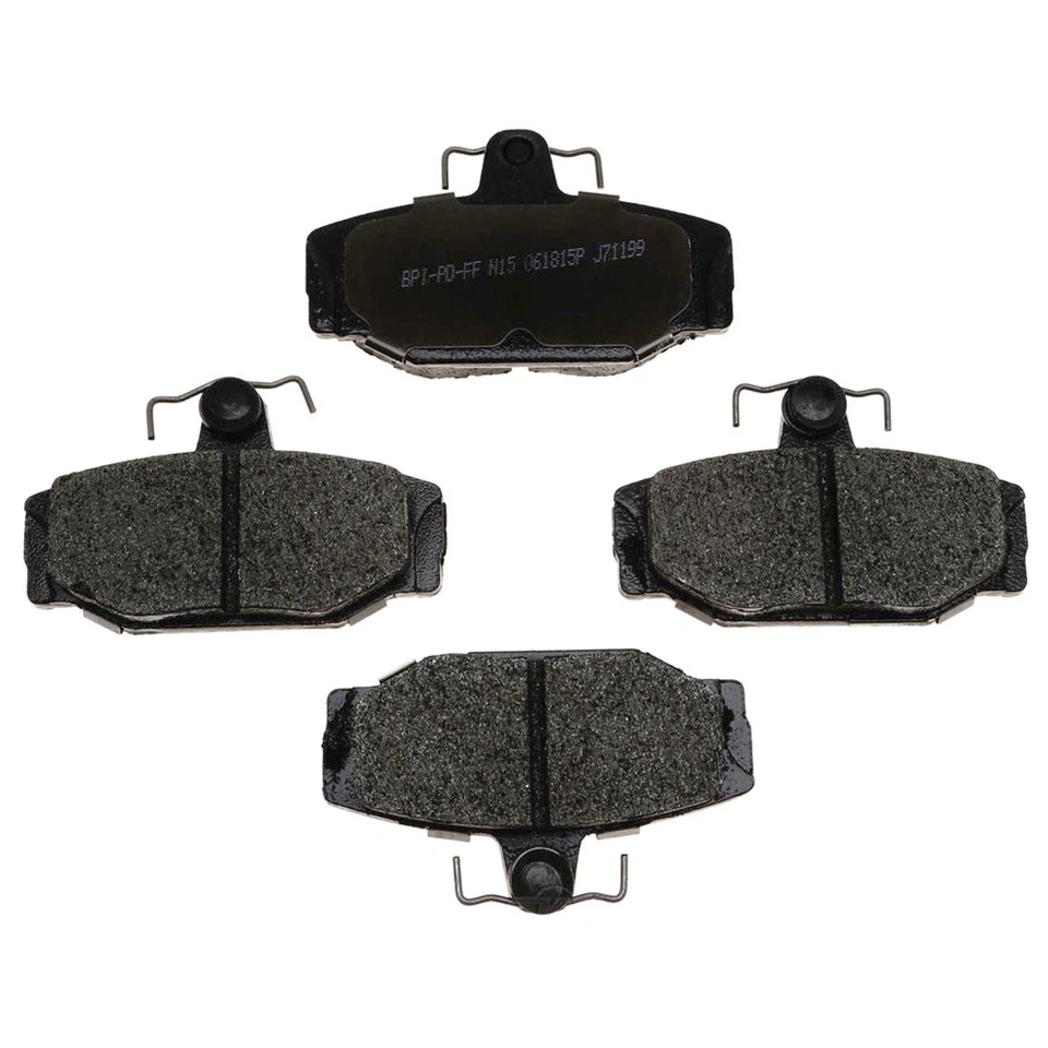 Kit de rotores de freno traseros + pastillas metálicas y herrajes para Volvo 760 1988-1990 Foto 2 de 4