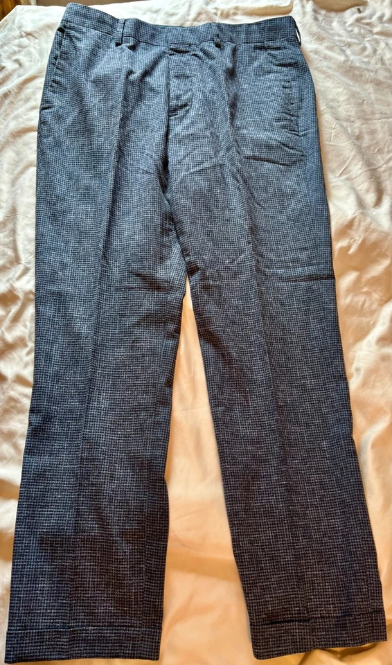 Calça slim fit xadrez Bonobos Houndstooth 33x29 mistura de lã xadrez - Imagem 2 de 4