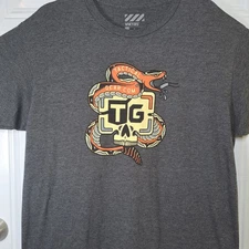 VIKTOS Tactical Gear T-shirt Mens Large Gray Short Sleeve Tattoo Skull Snake