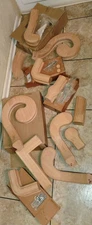 LOT vintage COFFMAN WOODEN oak stair parts NEW decorative building