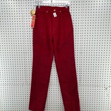 Vintage 70s Lee Womens Corduroy Pants Red Ms Rider Straight Leg Ultra Cord
