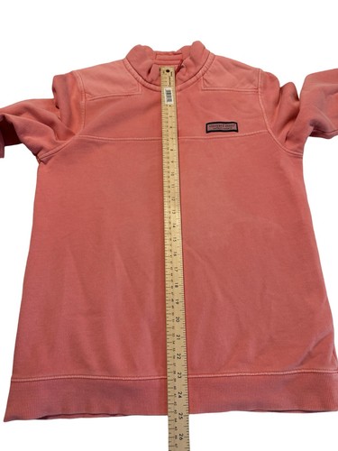 Vineyard Vines 1/4 Zip Overdyed Shep Shirt Boys XL (18) Pink Pullover Sweater - Picture 5 of 10