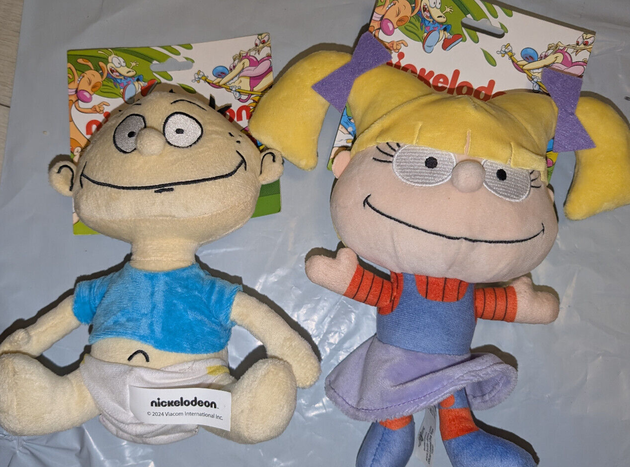 Lot of 2 RUGRATS Tommy & Angelica Plush Dog Toy - Squeaky Squeaker 9
