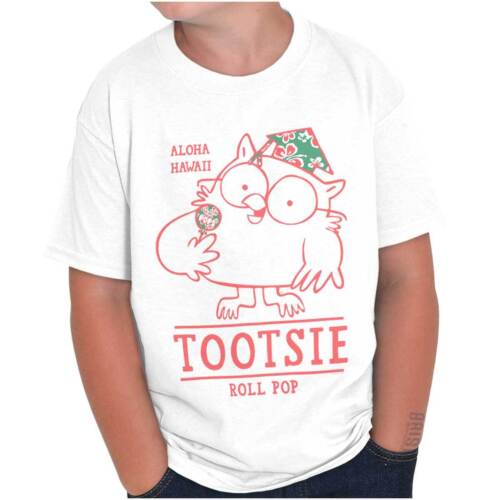 Vintage Tootsie Roll Pop Mr Owl Aloha Hawaii Youth Crewneck T Shirts Boy or Girl