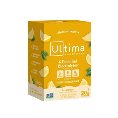 Ultima Replenisher Hydrating Electrolyte Powder, Lemonade, 20 In Box