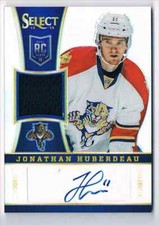 2013-14 SELECT ROOKIE JERSEY PRIZMS AUTOGRAPH JONATHAN HUBERDEAU ROOKIE AUTO