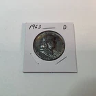 1963 D Franklin Half Dollar 90% Silver Coin Exact Coin Shown