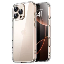 For iPhone 16 Pro Max/16 Plus/16 Pro/16e Clear Case Shockproof Slim Back Cover