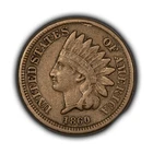 1860 1c Indian Head Small Cent - PQ VF - SKU-T4518