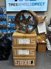 9SIX9 SIX-1 18x8.5 5x112 +35 OFFSET MATTE BRONZE TE 6 SPOKES SPORT 4 WHEELS SET