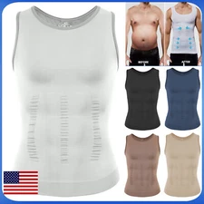 Fajas Colombianas para Hombres BODY SHAPER ABDOMEN CONTROL SLIM GIRDLE TANK TOP