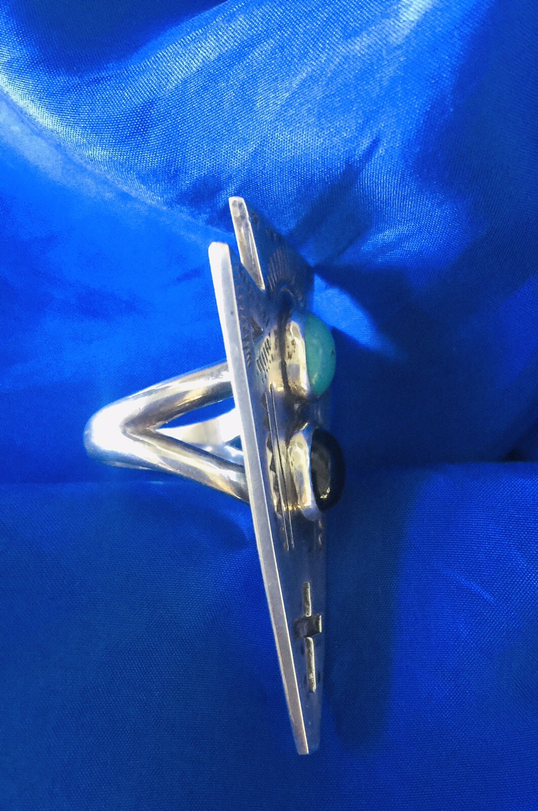 SPELL Dramatic Vintage Silver Ring Turquoise and … - image 6