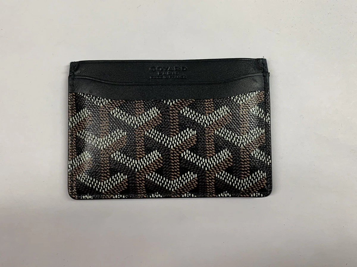 GOYARD Goyardine Saint Sulpice Card Holder Navy 219029