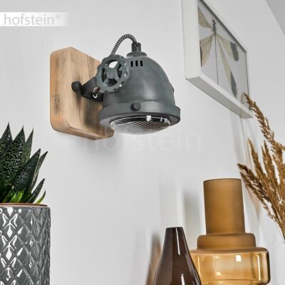 Hofstein Industrial Wandlampe – Holz, Metall, GU1 Produktbild-Vorschau 2